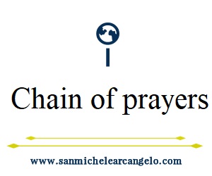 Chain of prayers all united in the world created by Alberto Cristobal Liuzzi- San Michele arcangelo Rime, Italy